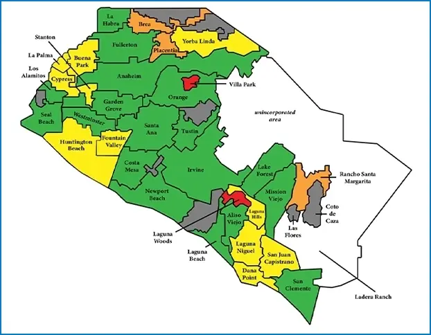 Orange County map